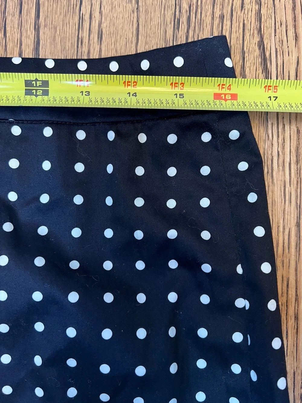 J. Crew The Pencil Skirt Size 10 Knee Length Black White Polka Dot Slit Office